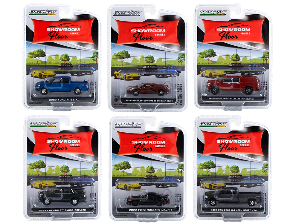 "Showroom Floor" Set of 6 Cars Series 2 1/64 Diecast Model Cars by Greenlight