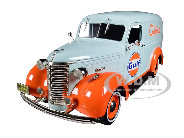 1939 Chevrolet Panel Truck "gulf Oil" ("gulfpride") Light Blue Running On Empty Series 1/24 Diecast Model Car By Greenlight