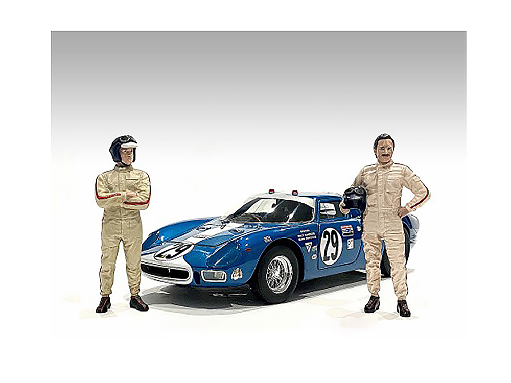"Racing Legends" 60s Set of 2 Diecast Figures for 1/43 Scale Models by American Diorama