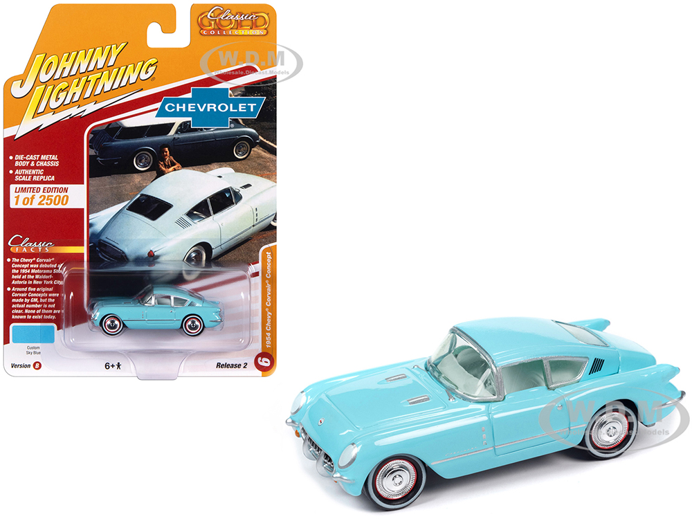 1954 Chevrolet Corvair Concept Car Sky Blue with Light Blue Interior 