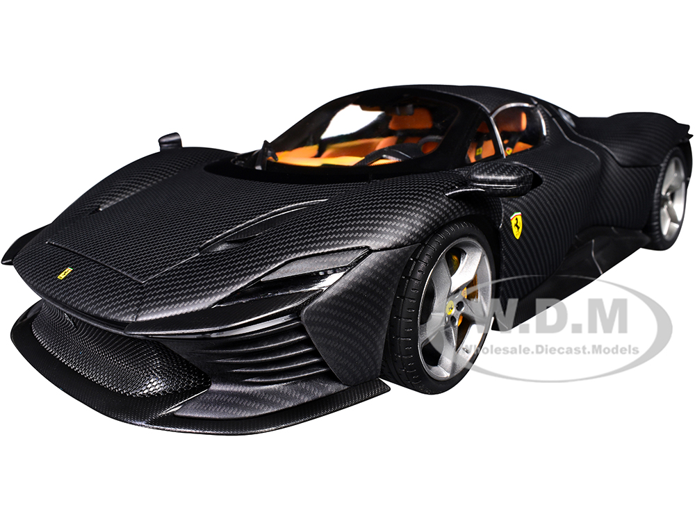 Ferrari Daytona SP3 Carbon Fiber Carbon Series - Bburago 50th Anniversary 1/18 Diecast Model Car by Bburago