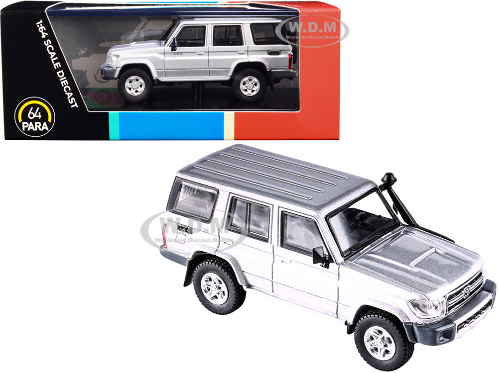 Toyota Land Cruiser 76 Silver Pearl 1/64 Diecast Model Car By Paragon Models