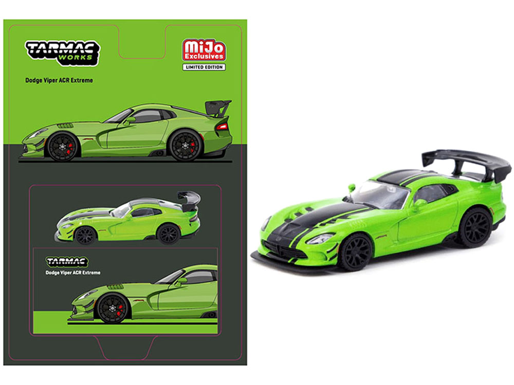 Dodge Viper ACR Extreme Green Metallic 1/64 Diecast Model Car by Tarmac Works