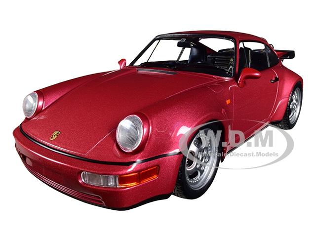 1990 Porsche 911 Turbo Metallic Red Limited Edition To 504 Pieces Worldwide 1/18 Diecast Model Car By Minichamps
