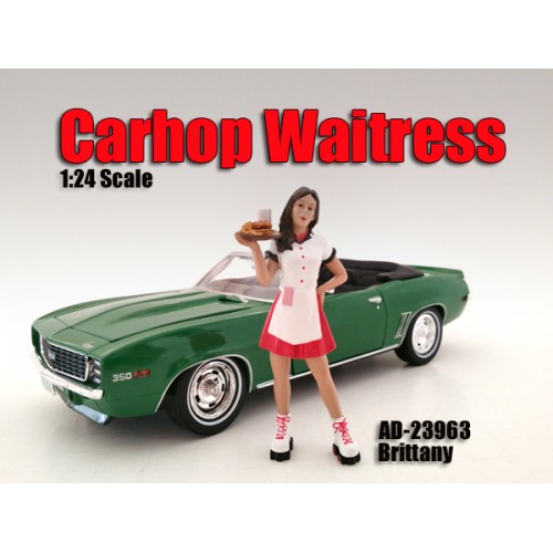 Image of Carhop Waitress Brittany Figurine for 1/24 Scale Models by American Diorama