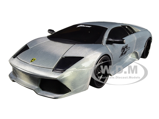 Lamborghini Murcielago Raw Metal "hyper-spec" "jada 20th Anniversary" 1/24 Diecast Model Car By Jada