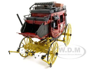 Wells Fargo Overland Stagecoach Diecast Model 1/16 by Franklin Mint