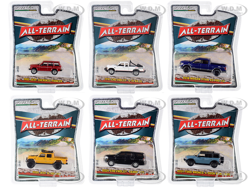 "All Terrain" Series Set of 6 pieces Release 12 1/64 Diecast Model Cars by Greenlight