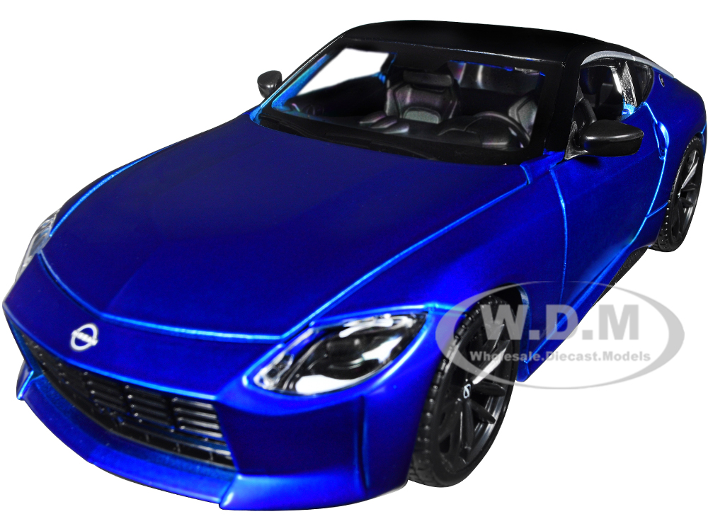 2023 Nissan Z Blue Metallic with Black Top Special Edition Series 1/24 Diecast Model Car by Maisto