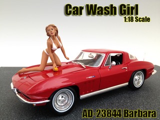 Image of Car Wash Girl Barbara Figurine for 1/18 Scale Models by American Diorama
