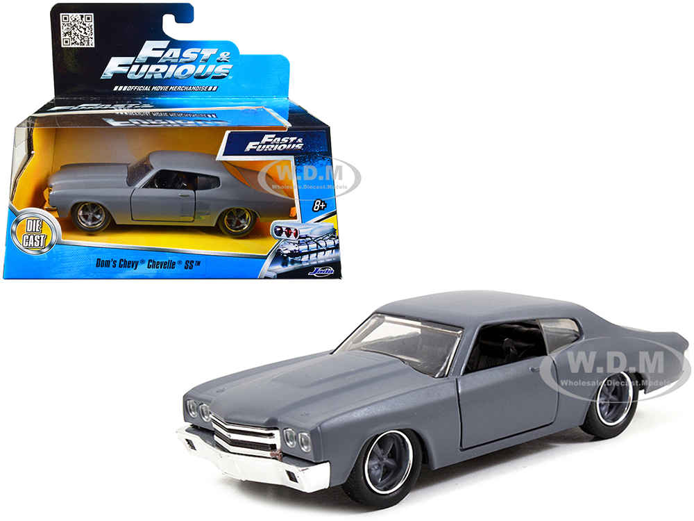 Doms Chevrolet Chevelle SS Primer Grey Fast & Furious Movie 1/32 Diecast Model Car by Jada