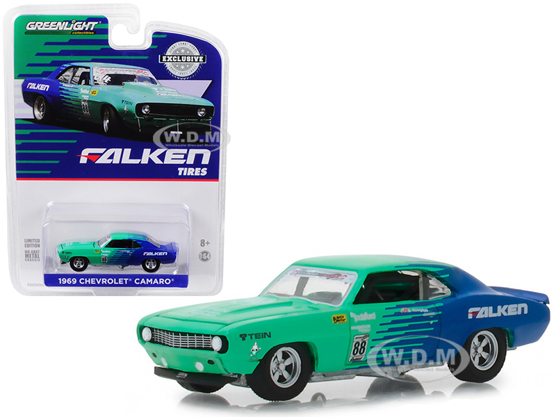 1969 Chevrolet Camaro #88 Falken Tires Hobby Exclusive 1/64 Diecast Model Car by Greenlight