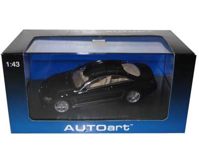 Image of Mercedes CL63 AMG Black 1/43 Diecast Car Model by Autoart