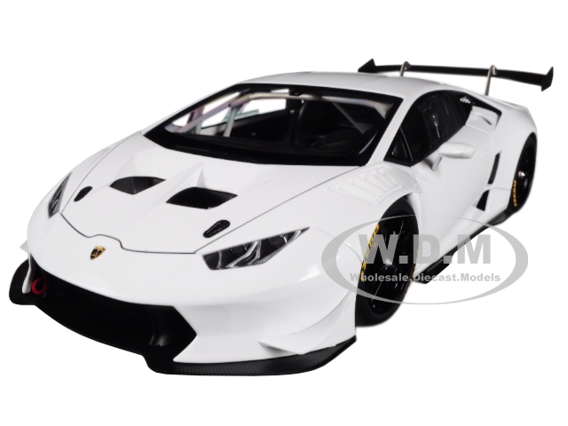 2016 Lamborghini Huracan Lp620-2 Super Trofeo White / Bianco Isis 1/18 Model Car By Autoart