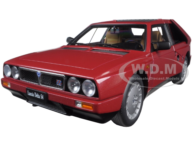 Image of Lancia Delta S4 Red 1/18 Diecast Model Car by Autoart