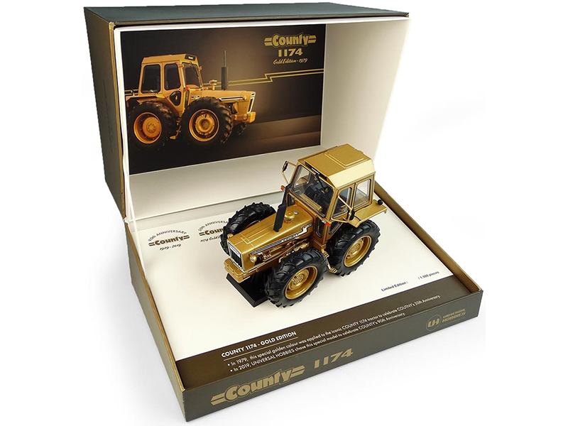 1979 Ford County 1174 Tractor Gold Metallic "Anniversary Edition" Limited Edition to 1500 pieces Worldwide 1/32 Diecast Model by Universal Hobbies