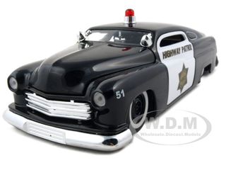 1951 Mercury Police 1/24 Diecast Model Car By Jada
