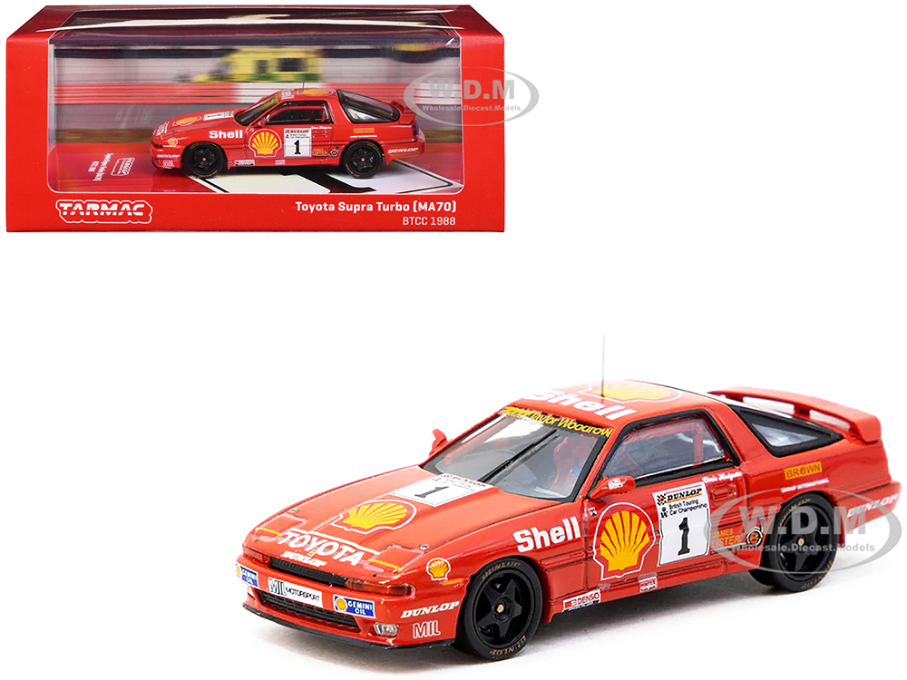 Toyota Supra Turbo (MA70) RHD (Right Hand Drive) 1 Chris Hodgetts "British Touring Car Championship" (1988) "Hobby64" Series 1/64 Diecast Model Car b
