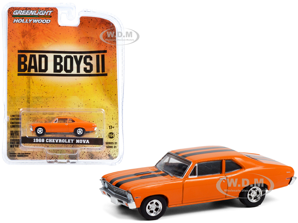 1968 Chevrolet Nova Orange with Black Stripes 