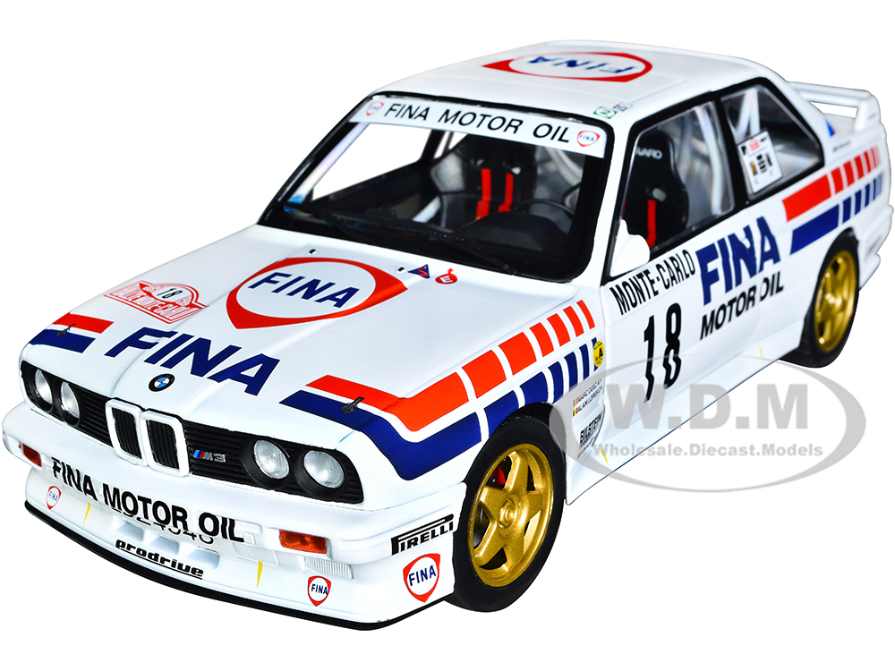 BMW E30 M3 Gr.A #18 Marc Duez - Alain Lopes Rally Monte-Carlo (1989) Competition Series 1/18 Diecast Model Car by Solido