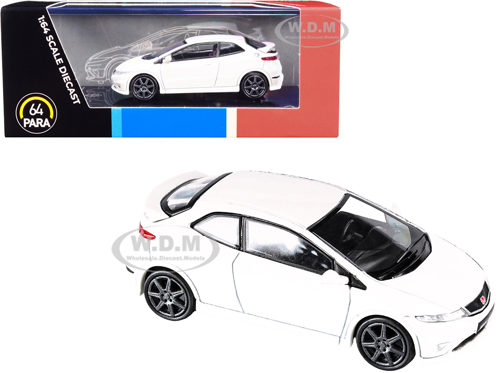 Honda Civic Type R FN2 Euro Championship White 1/64 Diecast Model Car by Paragon Models