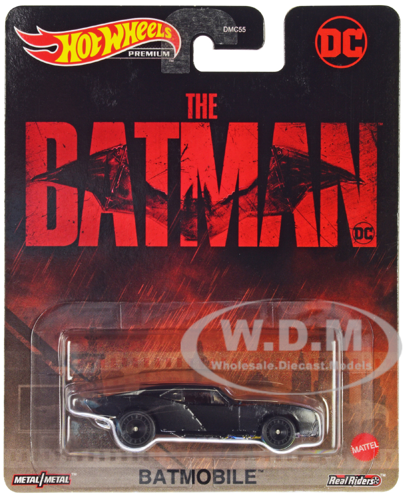Batmobile Matt Black The Batman (2022) Movie DC Comics Diecast Model Car By Hot Wheels