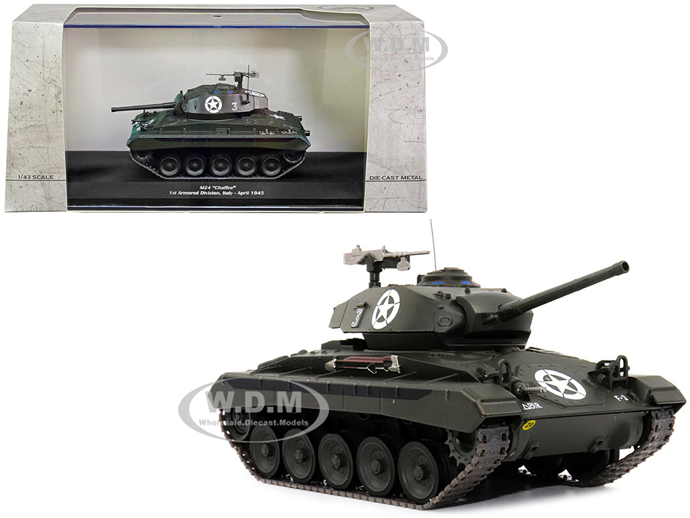 M24 "Chaffee" Tank 3 "U.S.A. 1st Armored Division Italy April 1945" 1/43 Diecast Model by AFVs of WWII