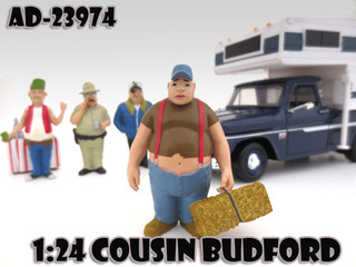 Cousin Budford "trailer Park" Figure For 124 Scale Diecast Model Cars By American Diorama