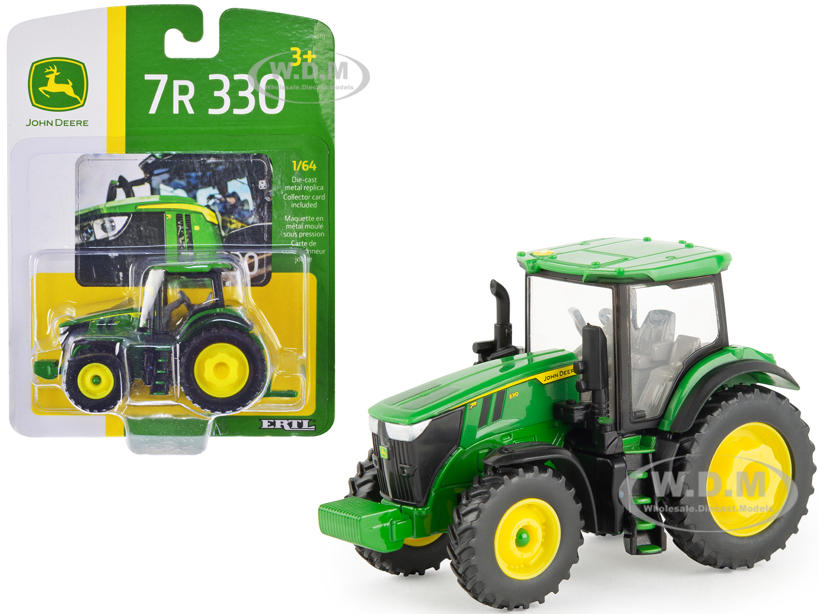 John Deere 7R 330 Tractor Green 1/64 Diecast Model by ERTL TOMY