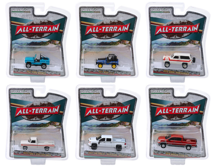 "All Terrain" Series 8 Set of 6 pieces 1/64 Diecast Model Cars by Greenlight