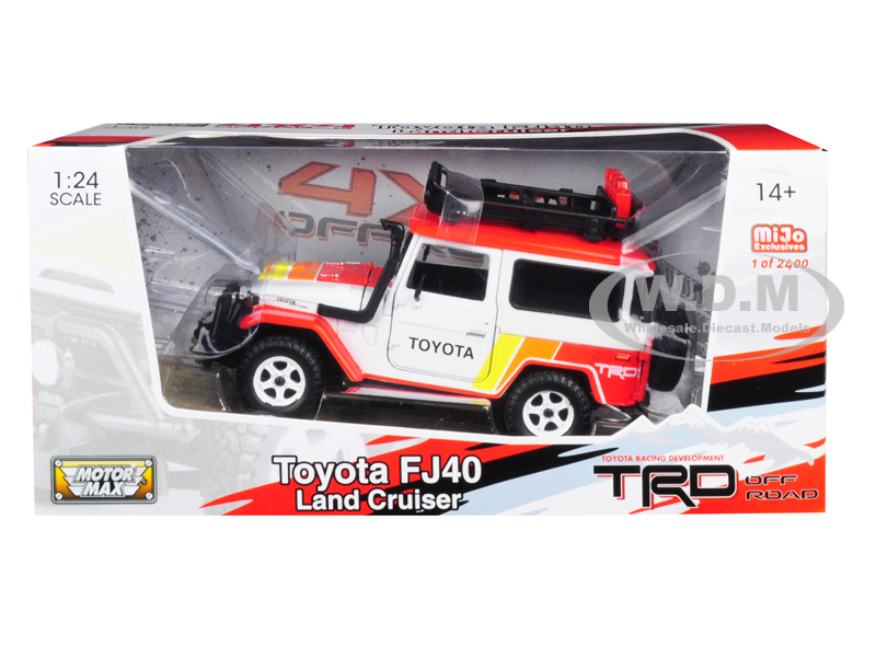 Toyota Fj 40 Land Cruiser Trd White Limited Edition To 2400 Pieces Worldwide 1/24 Diecast Model Car By Motormax