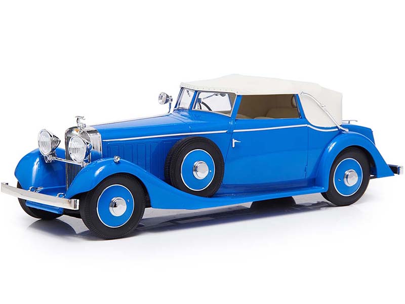1934 Hispano Suiza J12 Three-Position Drophead Coupe by "Fernandez &amp; Darrin" Blue with White Top Limited Edition to 300 pieces Worldwide 1/18 Mod