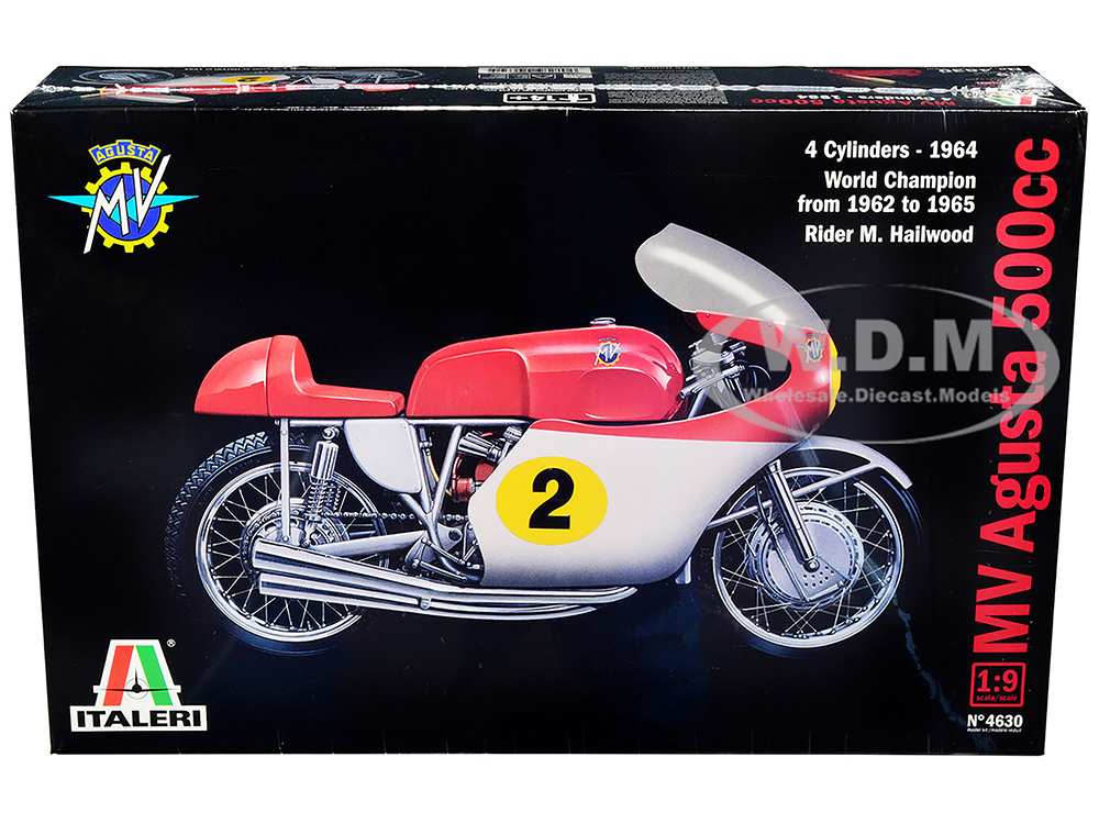 Skill 4 Model Kit 1964 MV Agusta 500 CC. 4 Cylinders 2 Motorcycle "World Champion from 1962 to 1965" 1/9 Scale Model by Italeri