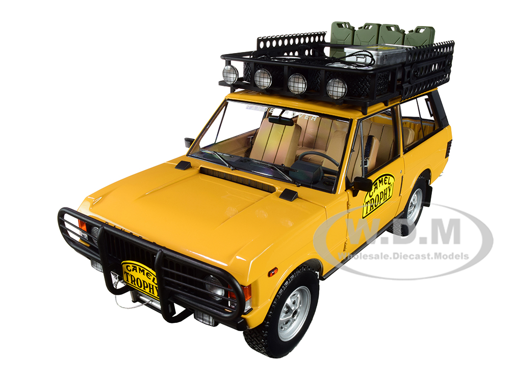 Land Rover Range Rover Orange with Roof Rack and Accessories "Camel Trophy" Papua New Guinea (1982) 1/18 Diecast Model Car by Almost Real