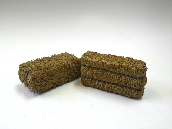 Image of Hay Bale Accessory 2 piece Set for 1/18 Scale Models by American Diorama