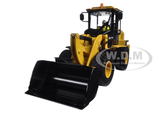 CAT Caterpillar 930K Wheel Loader with Interchangeable Work Tools Bucket and Fork and Operator "High Line Series" 1/50 Diecast Model by Diecast Maste