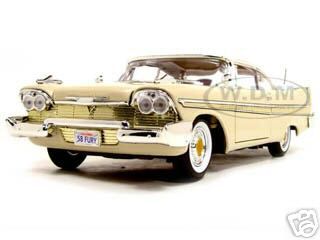 Image of 1958 Plymouth Fury Beige 1/18 Diecast Model Car by Motormax