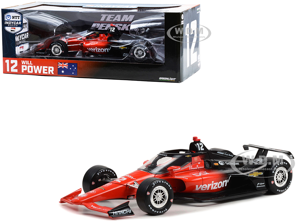 Dallara IndyCar 12 Will Power "Verizon" Team Penske "NTT IndyCar Series" (2023) 1/18 Diecast Model Car by Greenlight