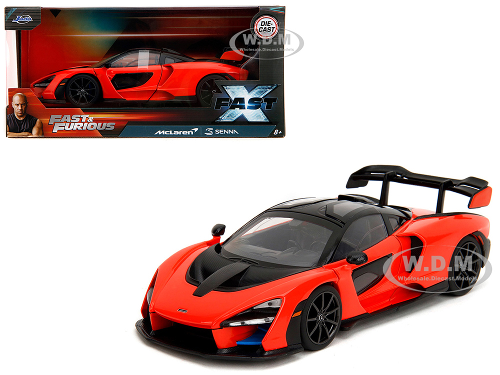 McLaren Senna Red and Black Fast X (2023) Movie Fast & Furious Series 1/24 Diecast Model Car by Jada