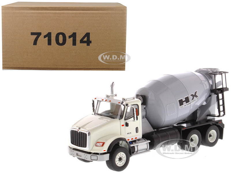Image of International HX615 Concrete Mixer White with Grey Mixer Drum 1/50 Diecast Model by Diecast Masters