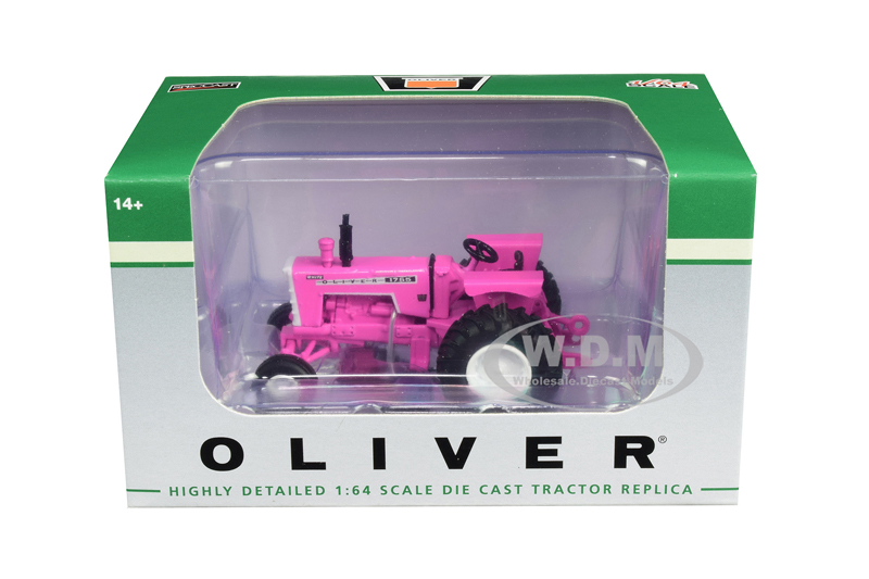 Image of White Oliver 1755 Wide Front Tractor Pink 1/64 Diecast Model by SpecCast