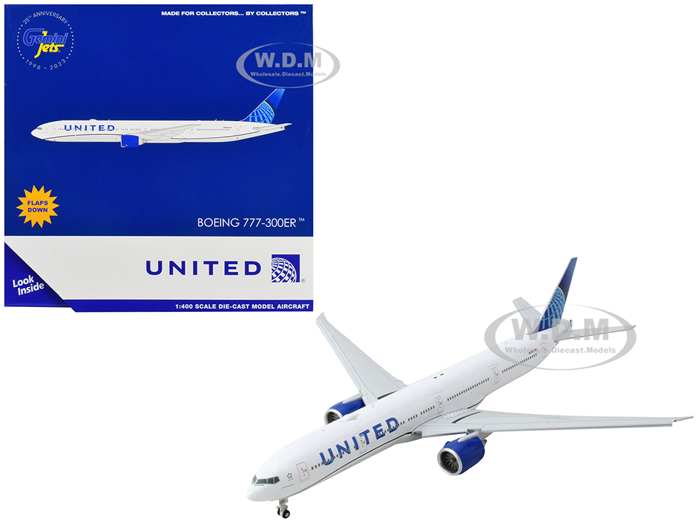 Boeing 777-300ER Commercial Aircraft with Flaps Down 