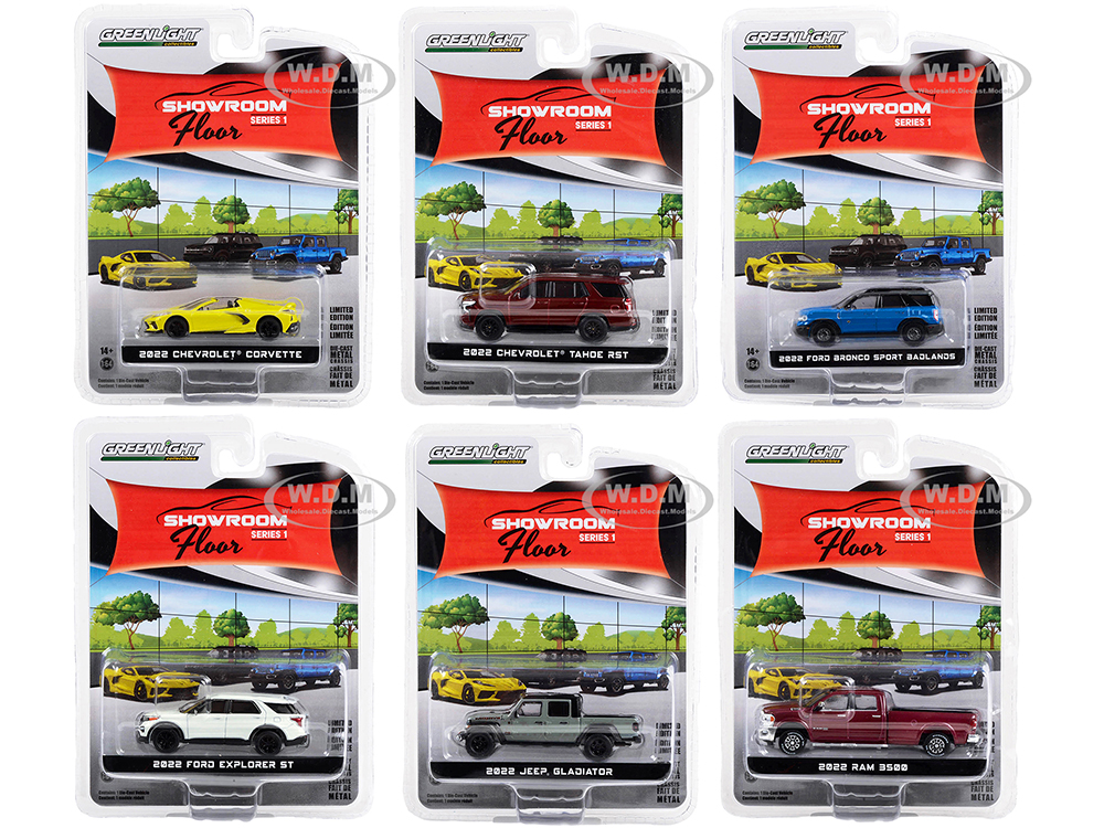 "Showroom Floor" Set of 6 Cars Series 1 1/64 Diecast Model Cars by Greenlight