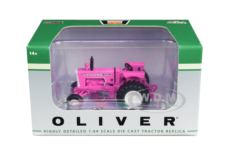 White Oliver 1955 Wide Front Tractor Pink 1/64 Diecast Model By Speccast