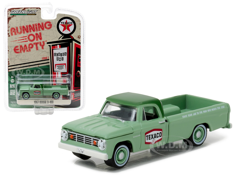 Image of 1967 Dodge D-100 Texaco Pickup Truck 1/64 Diecast Model Car by Greenlight