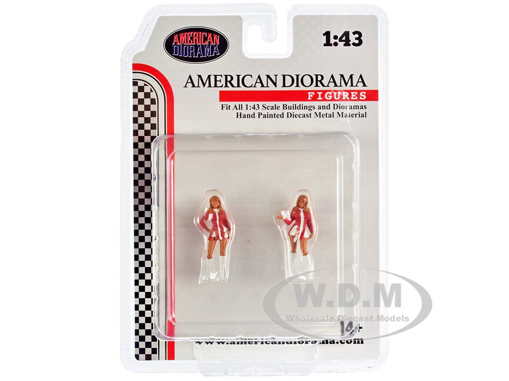 "Race Day" Two Diecast Figures Set 6 for 1/43 Scale Models by American Diorama
