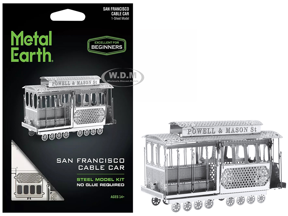 Model Kit San Francisco Cable Car "Powel &amp; Mason St" (Easy Difficulty) Steel Model by Metal Earth
