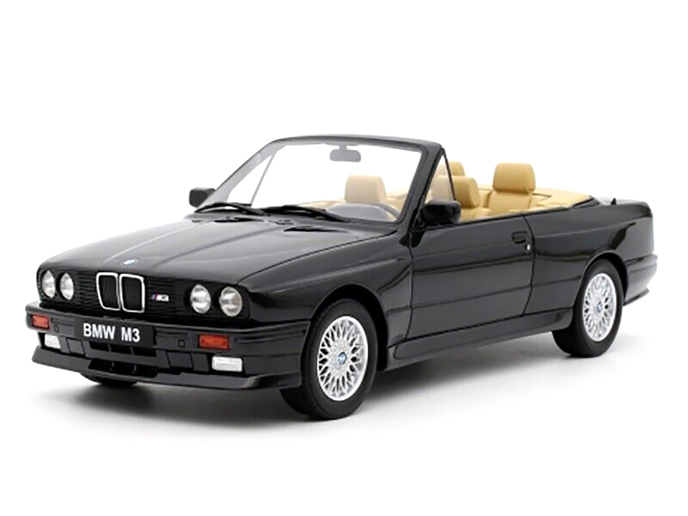 1989 BMW E30 M3 Convertible Diamond Black Metallic Limited Edition to 3000 pieces Worldwide 1/18 Model Car by Otto Mobile