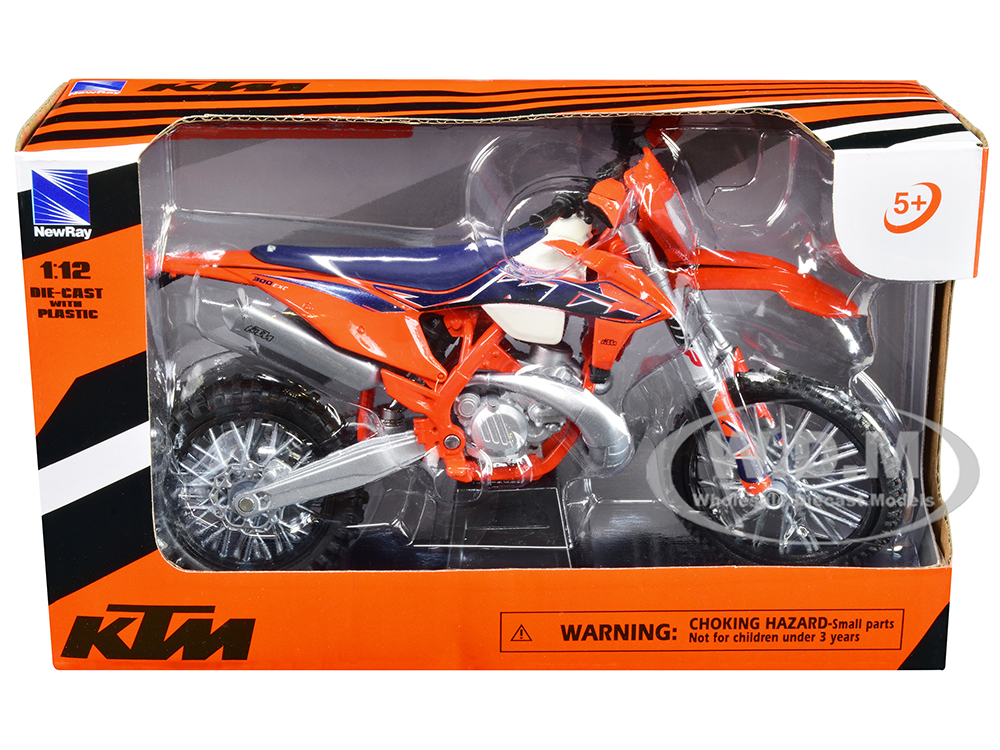 KTM 300 EXC-TPI Enduro Dirt Bike Motorcycle Orange 1/12 Diecast Model by New Ray