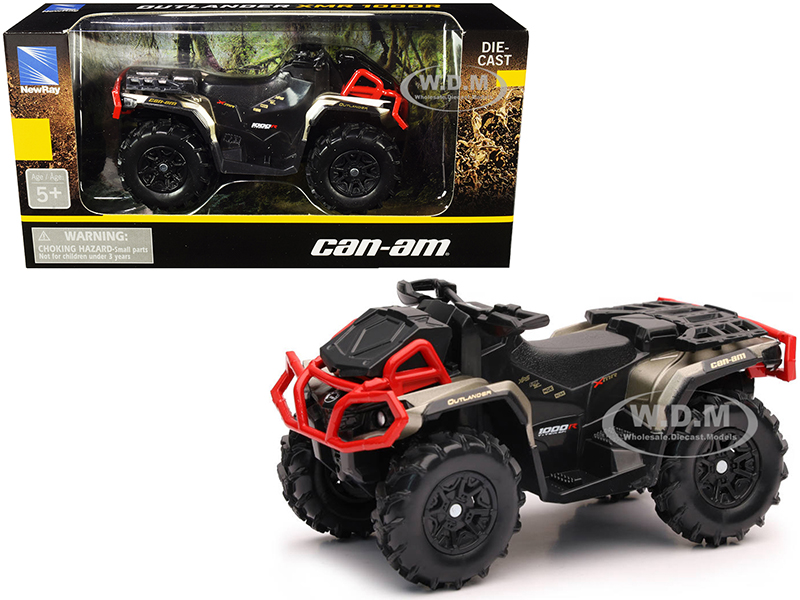 Can-Am Outlander XMR 1000R ATV Black and Gold Diecast Model by New Ray